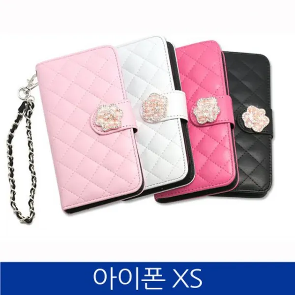 덕&컴 [아이폰XS. 비쥬 진주 큐빅 폰케이스 iPhoneXS]젤리케이스 하드케이스