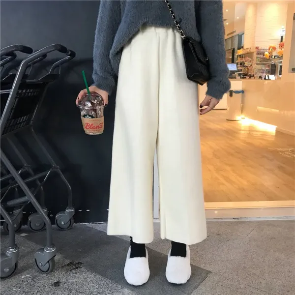 이레통상 통 바지 팬츠 롱 빅사이즈 모직 겨울 Qe