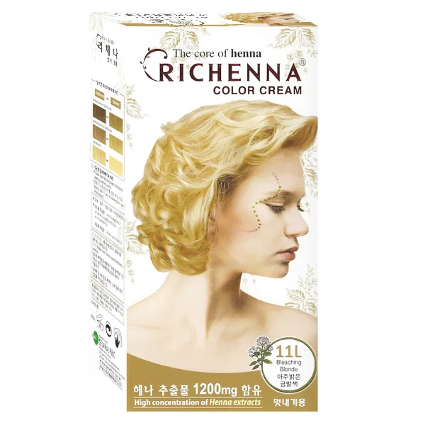 리체나 칼라 크림, 11L 아주밝은금발색, 3개