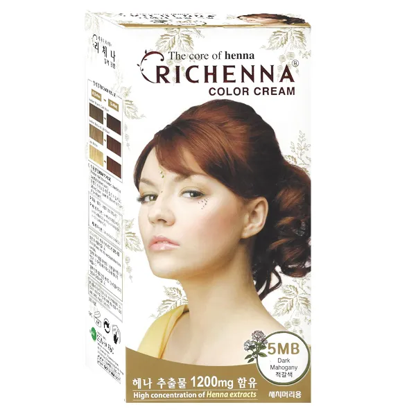 리체나 칼라 크림, 5MB 적갈색, 3개