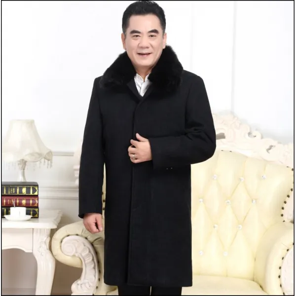[쟈스민] 중년 남성 겨울 꽃샘추위 모직코트 점퍼 아우터