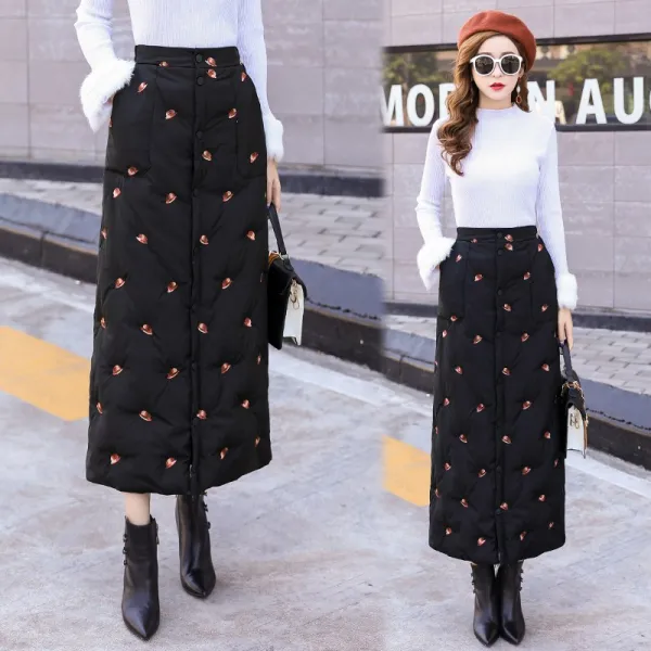  쟈스민 여성 겨울 롱스커트 롱치마 베스트