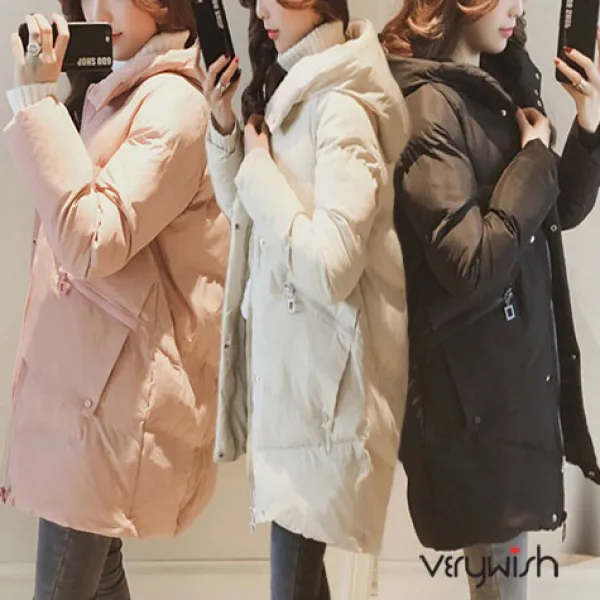 베리위시 여성겨울패딩 로망 하프 겨울 여성 패딩