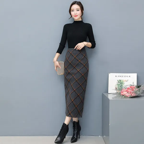  쟈스민 여성 겨울 롱스커트 롱치마 베스트 00012