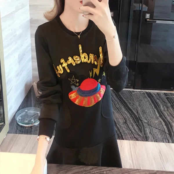  쟈스민 여성 겨울 기모 원피스 롱원피스 기본 캐쥬얼