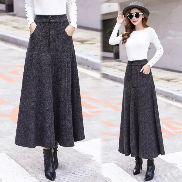  쟈스민 여성 겨울 롱스커트 롱치마 베스트 00062