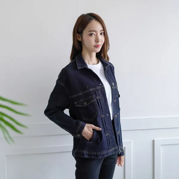 라스트득템 Lovely 데님자켓 청자켓 루즈핏청자켓 박시청자켓 스