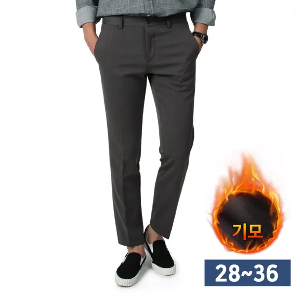 다꾸앙 남성용 겨울 안감 기모 슬랙스 기모바지 스판 A10s12_ps0735