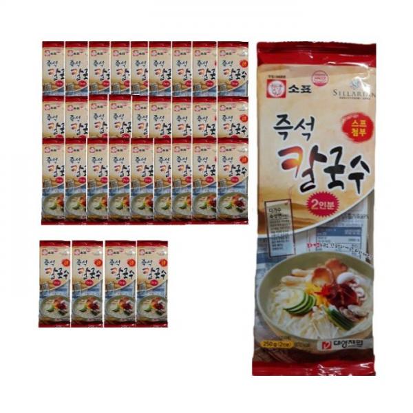 소표 즉석칼국수 2인분 (스프첨부), 250g, 16개