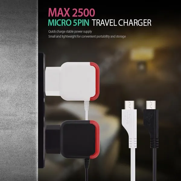 스피디MAX 5핀 가정용충전기 / 5V/2.5A, 화이트