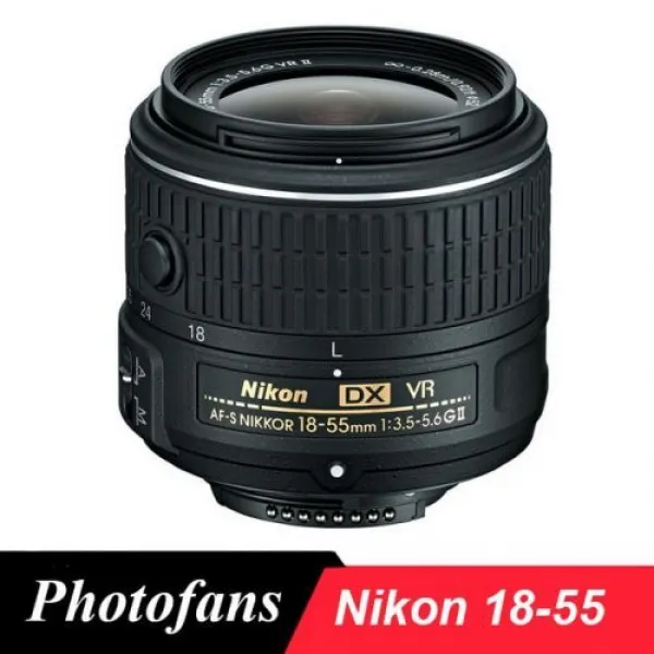 [해외] ZOOM LENS MODEL NO NIKON AFS 1855MM F3.55.6G VR II 구경 52 MM 초점 거리 1855 MM 최소 조리 F22, with UV Filter Nikon