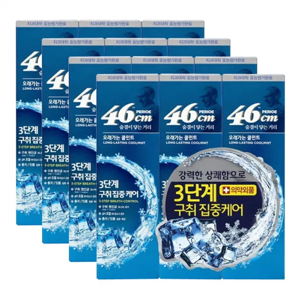 페리오 46cm 롱래스팅 쿨민트 치약, 100g, 12개