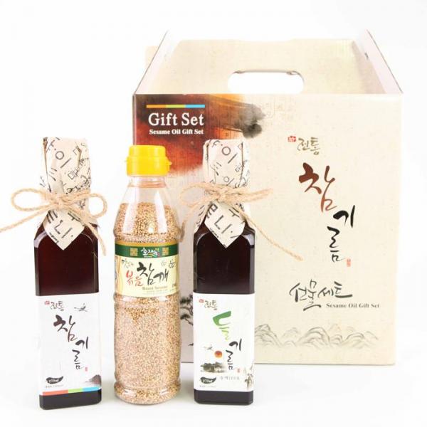 호재원 참기름선물세트 특판1호 참기름+들기름+참깨 1세트 270ml