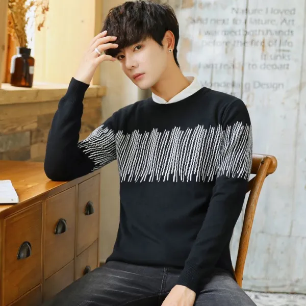 Qterra 특허브랜드 니트 스웨터 맨투맨 긴팔 라운드 티셔츠 빅사이즈 Am1217 Aw40