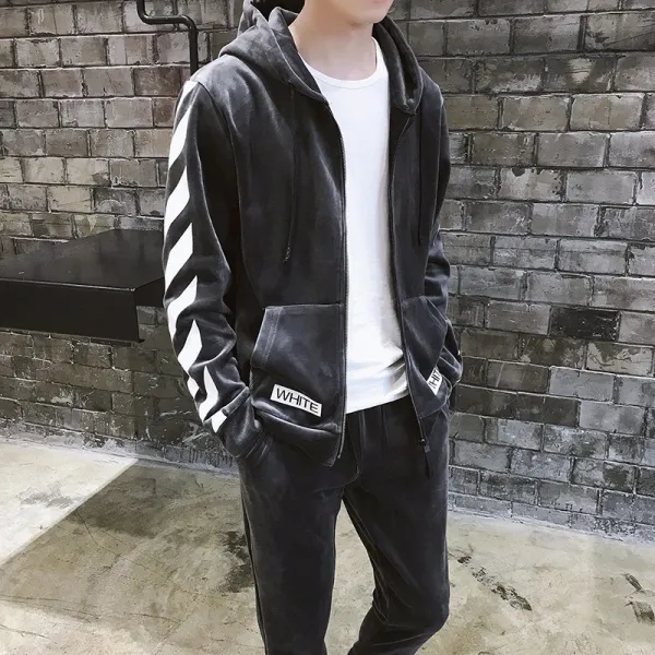 도깨비몰 남성 벨벳 트레이닝복세트 후드집업 조거 팬츠 츄리닝