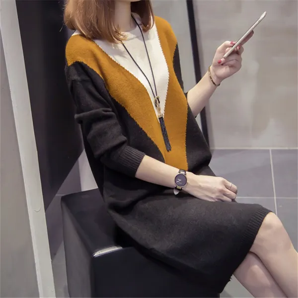 NEWTIME 겨울 봄 니트원피스 롱원피스 원피스 03