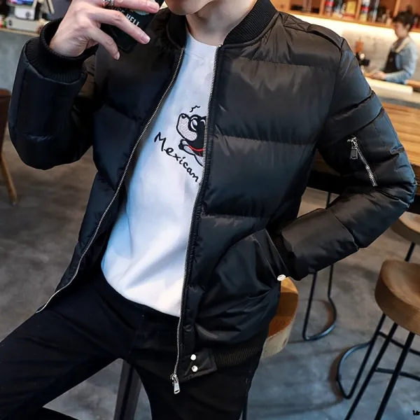 Qterra 특허브랜드 남성 하프 패딩 점퍼 빅사이즈 야상 자켓 다운 Bm1217 Bbs25