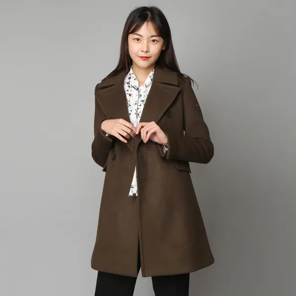 로엠 로엠 Wy 울 블렌드 탄탄한 피코트 Rmjh74tr22_49