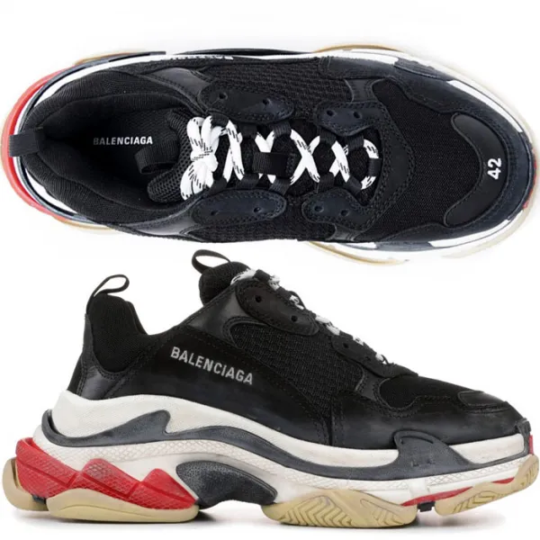 발렌시아가 트리플s 스니커즈 533882 W09o1 1000 블랙