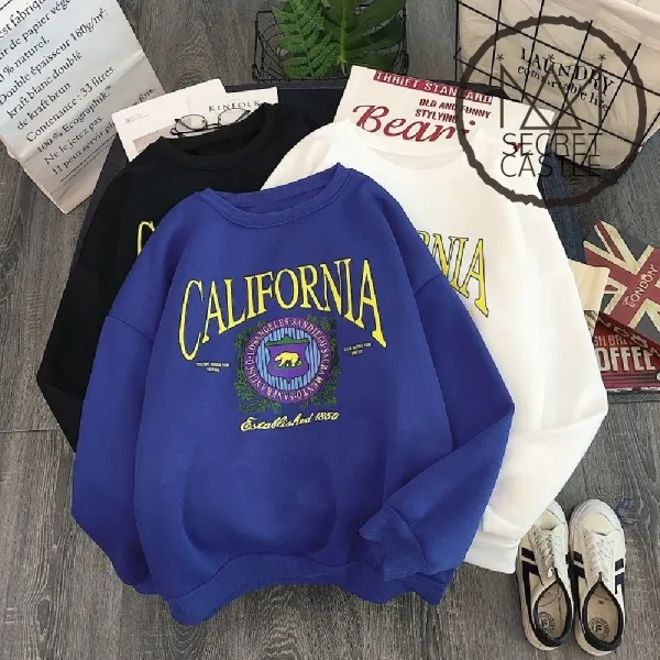 비밀의성 여자 라운드 도톰 긴팔 맨투맨 티셔츠