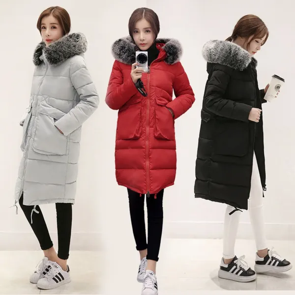  해외직배송 7~15일소요 0006_949 데일리하루 보온성이 좋은 왕포켓 베이직 롱 패딩 겨울용품 따듯한 패딩