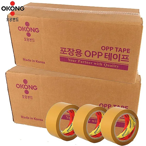 오공본드 정품오공국내산 50m Opp 아크릴 황색 100롤