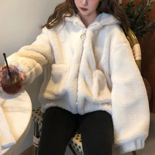 A겨울 여성 양털 후리스 자켓 점퍼 코트 Afiljci A겨울 여성 양털 후리스 자켓 점퍼 코트 Afiljci