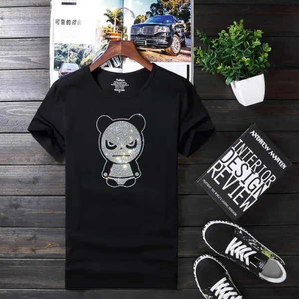 남성 멋진 패션 캐주얼 의류 반팔 티셔츠 4 Am0h0ng