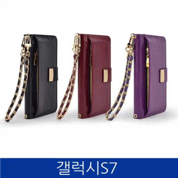 엘리스샵 핸드폰케이스 [갤럭시S7. 패밀리 지퍼 천연가죽 폰케이스 G930]