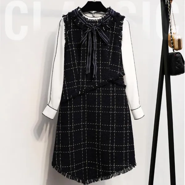 A겨울 여성 빅사이즈 원피스 투피스 따뜻한 91 Ak1hf5z