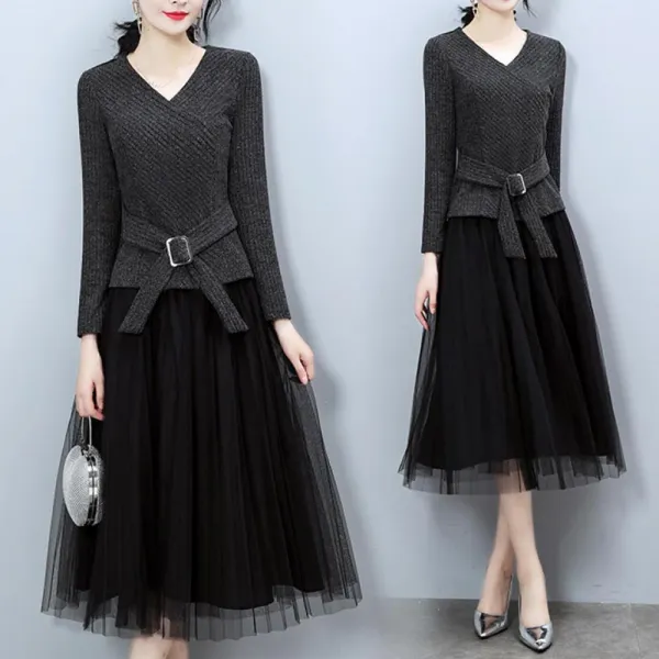 A겨울 여성 빅사이즈 원피스 투피스 겨울 16 Akri4hj