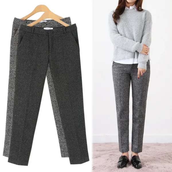  메이블리 인기폭발~따뜻하고 예쁜핏~위빙슬랙스 여성 빅사이즈 겨울바지 팬츠