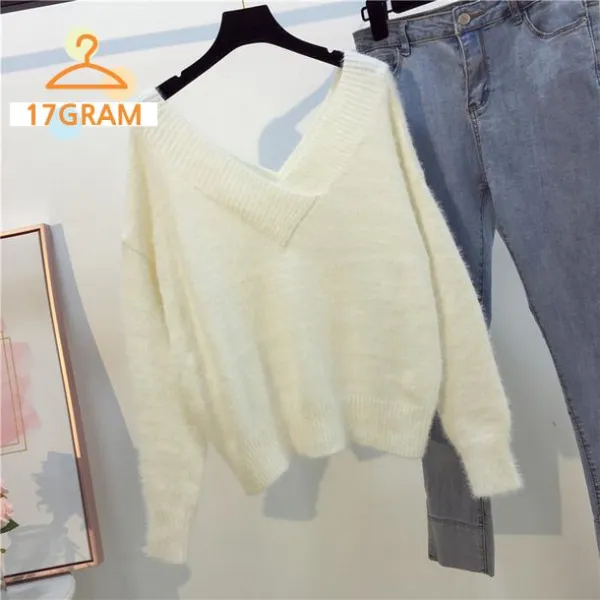 일상티셔츠 겨울 니트 New 학생 오버핏 긴 소매 풀오버 외부