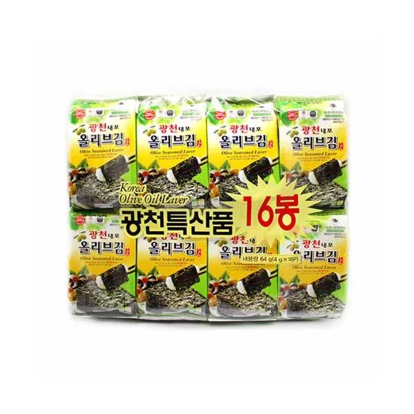 좋은세상 광천내포올리브김[4gx16단x8팩]1박스, 1개, box