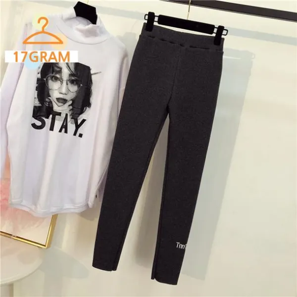 대학생코디 바지 겨울 New 마른 발은 외부 플러스 기모 바지