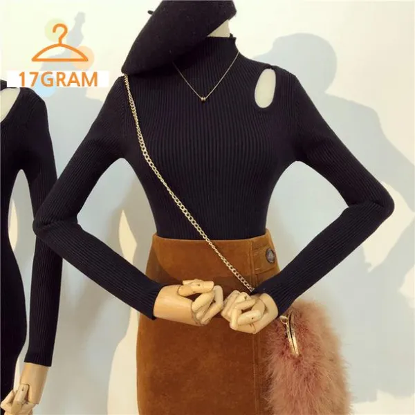 일상티셔츠 겨울 New 패션 긴 소매 스웨터 셔츠와 반 하이 니