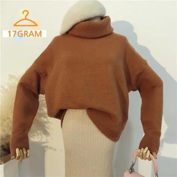 데일리티셔츠 겨울 두꺼운 빨간색 메쉬 단색 스웨터 New 오버핏