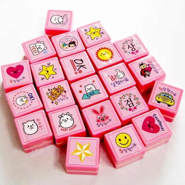  포라트 6000 만년스탬프 종류선택 칭찬도장 참잘했어요도장 스템프 데코/팬시스탬프 26.쿠룸이 Very Good! 레드