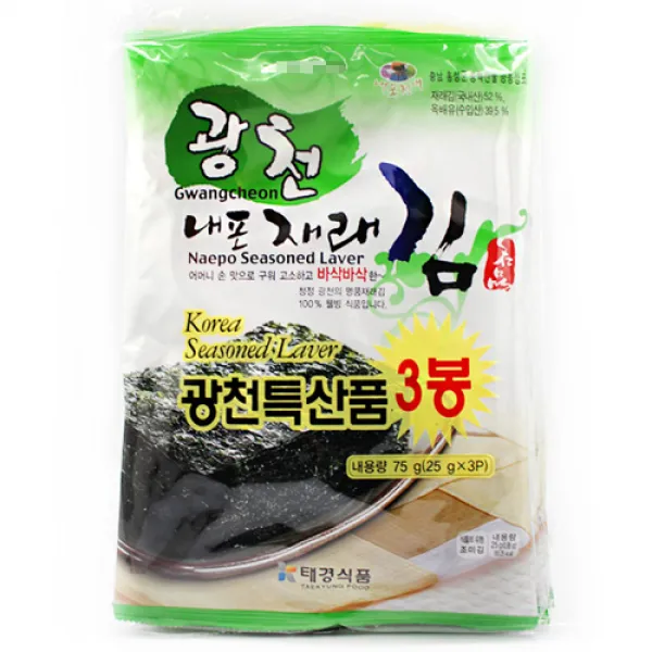 좋은세상 광천내포재래김[3봉X16팩]1박스, 1개, box