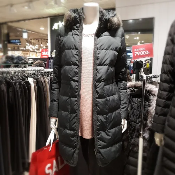 아르테 여성 머스크랫퍼 후드탈부착 니트넥 덕다운 패딩점퍼 Dkdpdh020