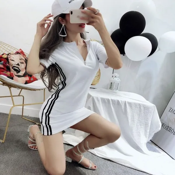 도깨비몰 여성 반집업 미니 원피스 옆라인 섹시 캐주얼 스포티 시선강탈 남심저격 575711355064