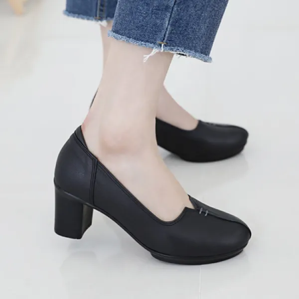 제이슈 수제화 천연양가죽 르치아 가보시 펌프스 2컬러 6.5cm굽