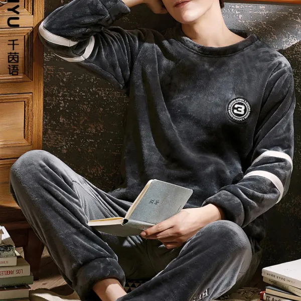 A겨울 커플 잠옷 빅사이즈 홈웨어 거실 183 Tscxb3