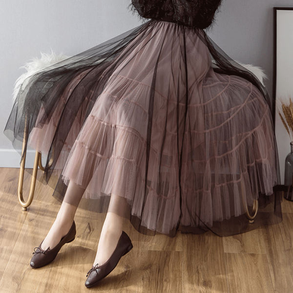 Hd2546 겨울 여성 캐주얼 스커트 골지 주름 치마 모음