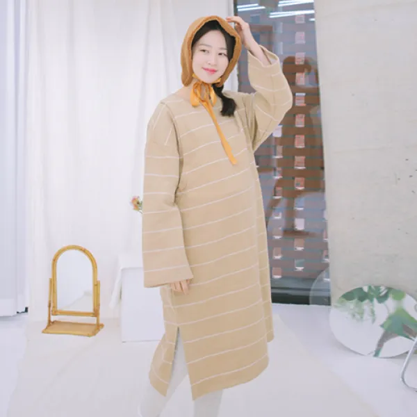 엠오엠 임부복 일분 일초 기모 수유 원피스