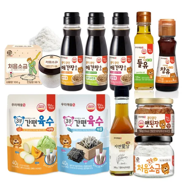 우리애들밥상 아이 간장 된장 양념 소스류 모음전, 처음칼슘소금