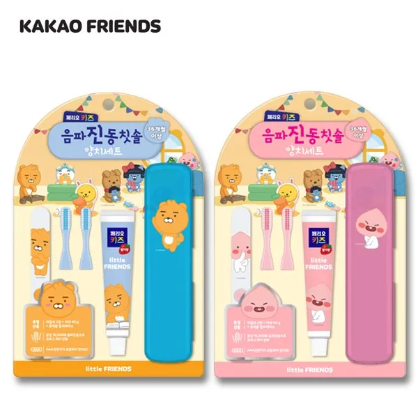 카카오프렌즈 페리오키즈 음파 진동 어린이 양치세트 어피치