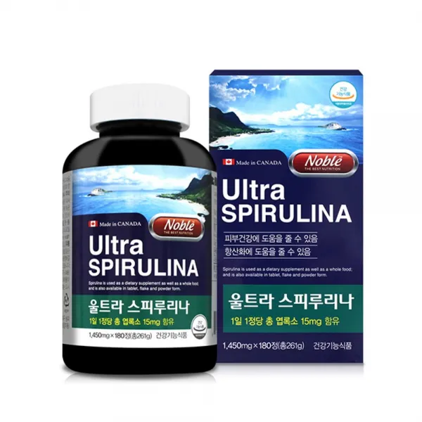 노블 울트라스피루리나 1450mg 180정 스피루리나원말99.7% 엽록소