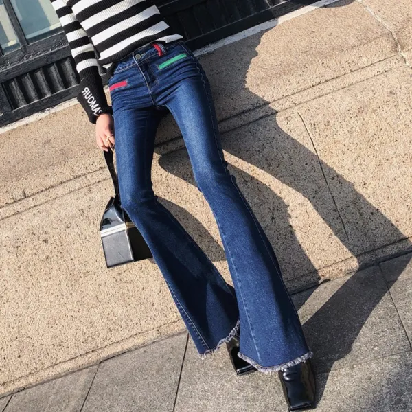 ERE 여성 나팔 청바지 빅사이즈 데일리 WDG