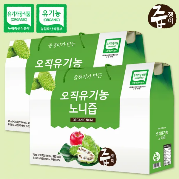 오직유기농 노니즙 60포, 1박스, 1팩, 70ml